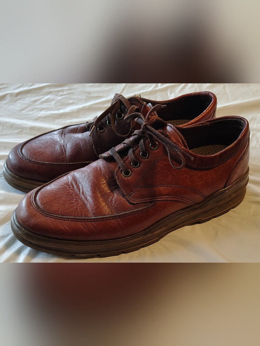 Ecco Biom Brown Leather Lace-Up Derby's Style 6036 Men's Shoes Size 10